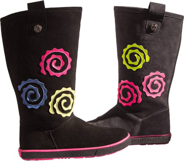 Zdrowe buty ocieplone futrem o zawartości 100% wełny